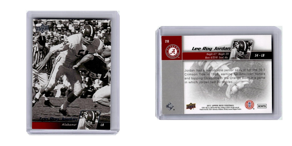 2011 Upper Deck Lee Roy Jordan Alabama Crimson Tide #20