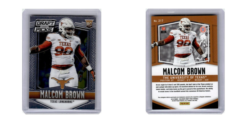 2015 Panini Collegiate Draft Picks Malcom Brown RC Texas Longhorns #217