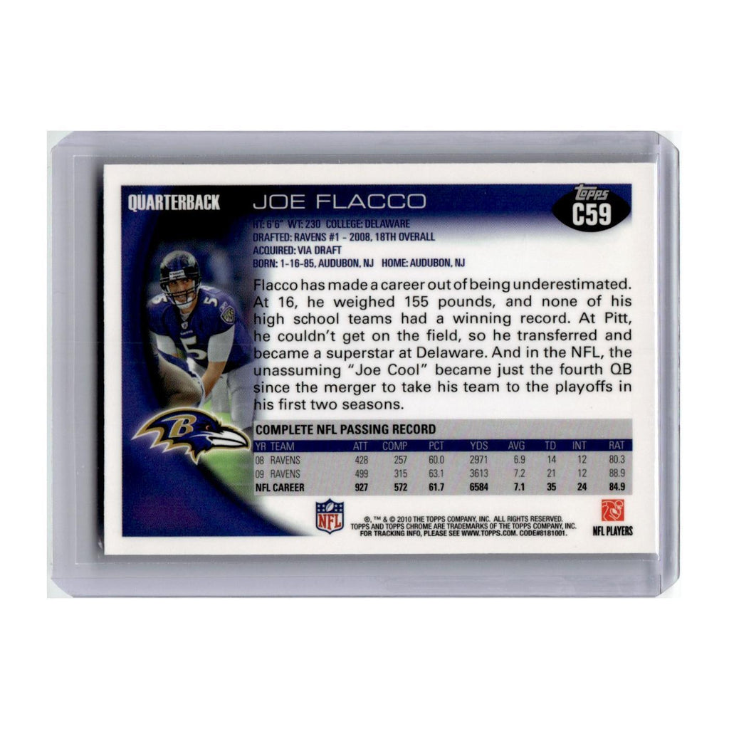 2010 Topps Chrome Joe Flacco Ravens #C59
