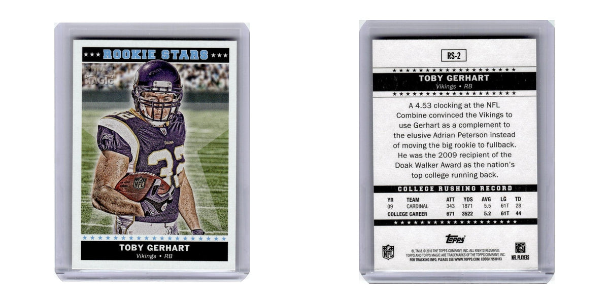 2010 Topps Magic Rookie Stars Toby Gerhart Vikings #RS-2