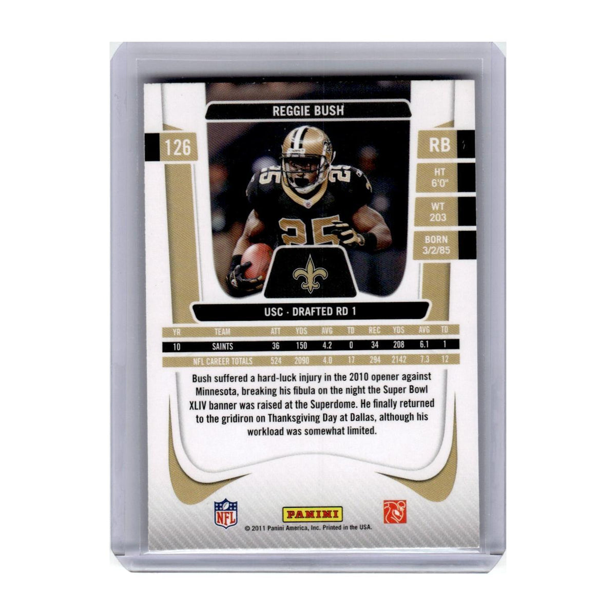 2011 Panini Prestige Reggie Bush Saints #126