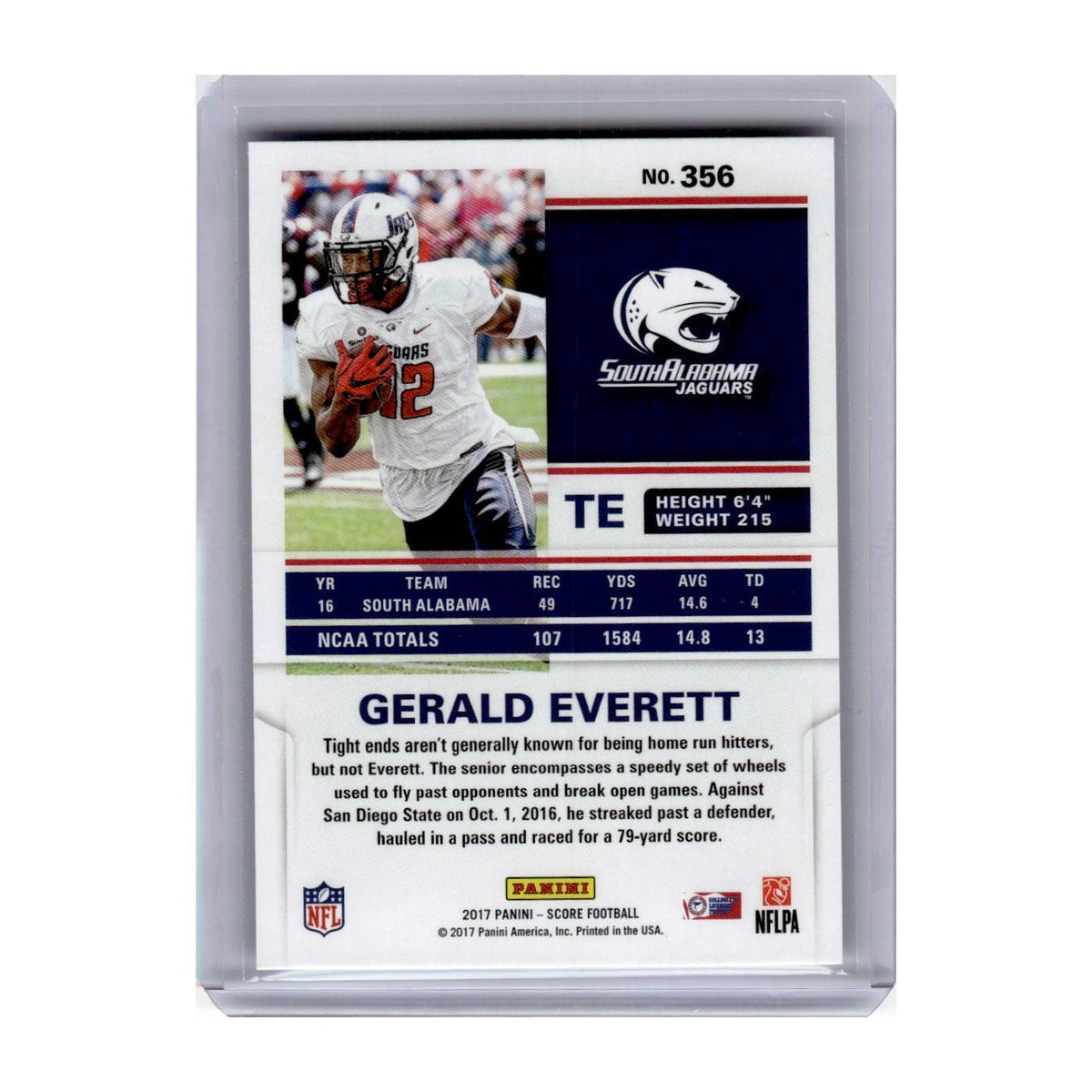 2017 Score Gerald Everett South Alabama Jaguars #356