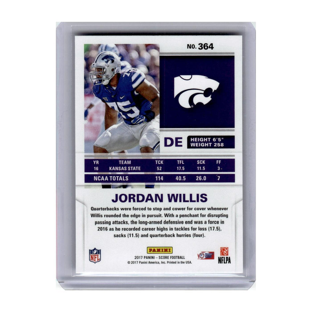2017 Score Jordan Willis Kansas State Wildcats #364