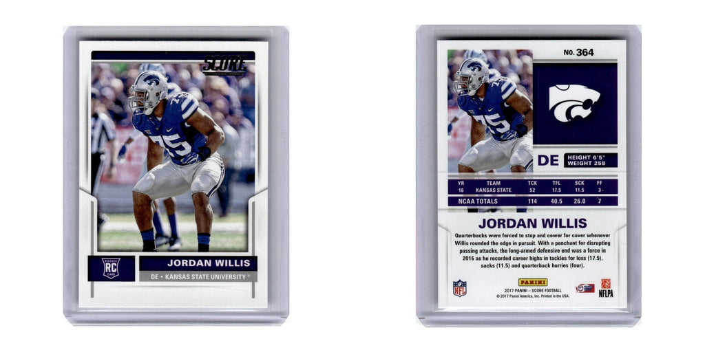 2017 Score Jordan Willis Kansas State Wildcats #364