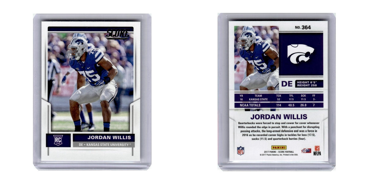2017 Score Jordan Willis Kansas State Wildcats #364