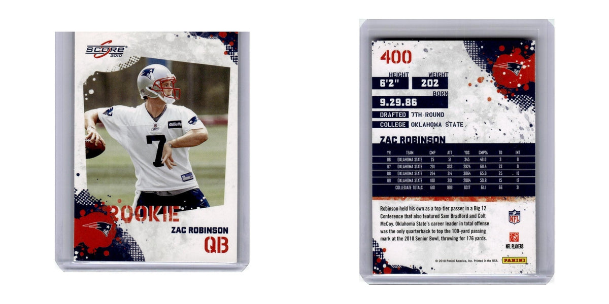 2010 Score Zac Robinson Patriots #400