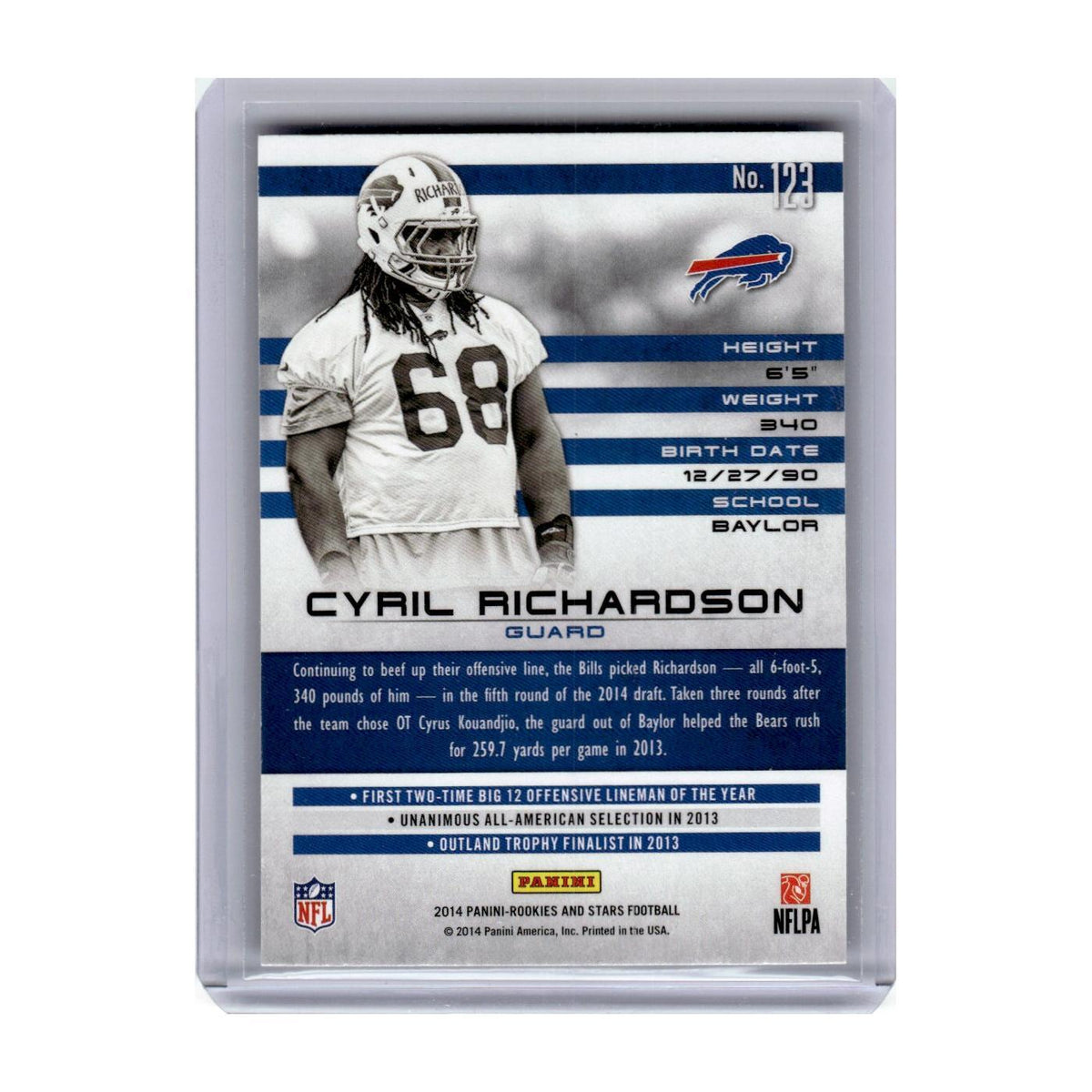 2014 Panini Rookies & Stars Cyril Richardson Bills #123