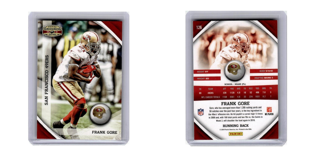 2010 Panini Gridiron Gear Frank Gore 49ers #126