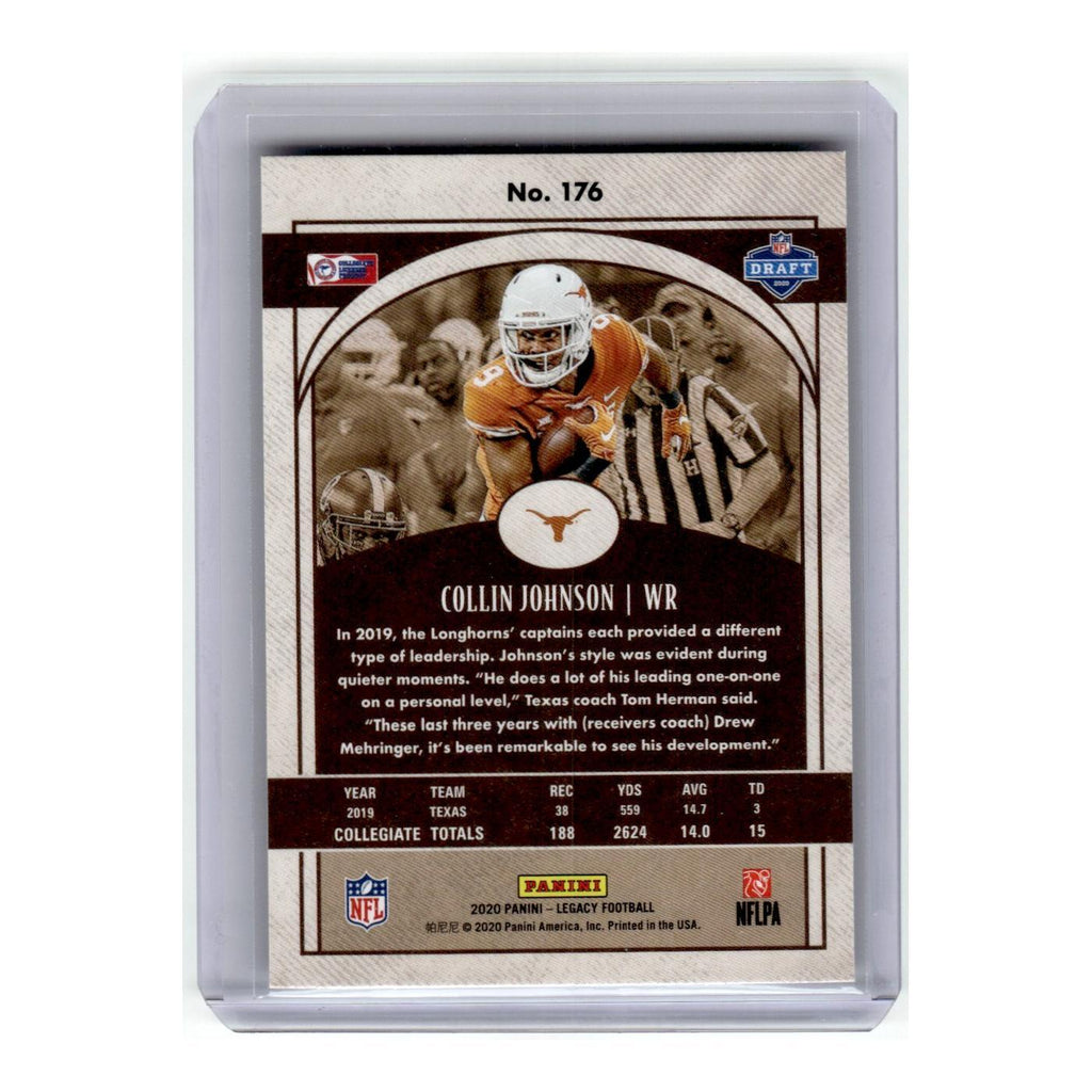 2020 Panini Legacy Collin Johnson RC Texas Longhorns #176