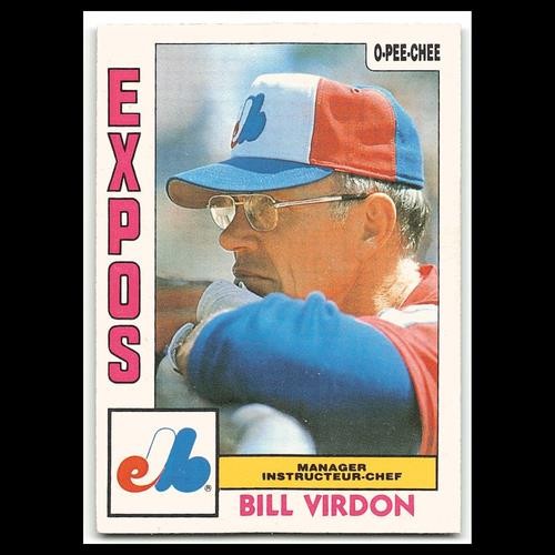 Bill Virdon #111 1984 O-Pee-Chee Montreal Expos Baseball Card MLB NM