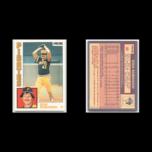 Don Robinson #22 1984 O-Pee-Chee Pittsburgh Pirates Baseball Card MLB NM