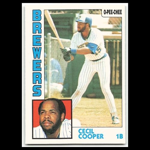 Cecil Cooper #43 1984 O-Pee-Chee Milwaukee Brewers Baseball Card MLB NM