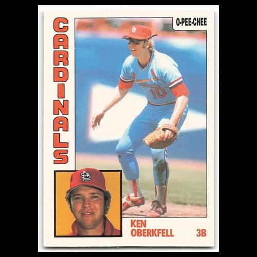 Ken Oberkfell #102 1984 O-Pee-Chee St. Louis Cardinals Baseball Card MLB NM