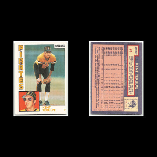 Kent Tekulve #74 1984 O-Pee-Chee Pittsburgh Pirates Baseball Card MLB NM