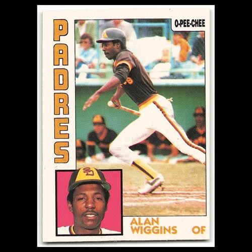 Alan Wiggins #27 1984 O-Pee-Chee San Diego Padres Baseball Card MLB NM