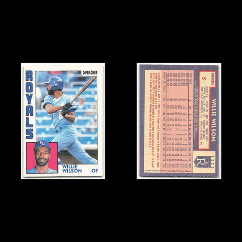 Willie Wilson #5 1984 O-Pee-Chee Kansas City Royals Baseball Card MLB NM