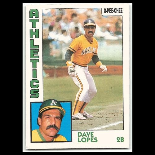 Dave Lopes #17 1984 O-Pee-Chee Oakland Athletics Baseball Card MLB NM