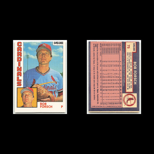 Bob Forsch #75 1984 O-Pee-Chee St. Louis Cardinals Baseball Card MLB NM