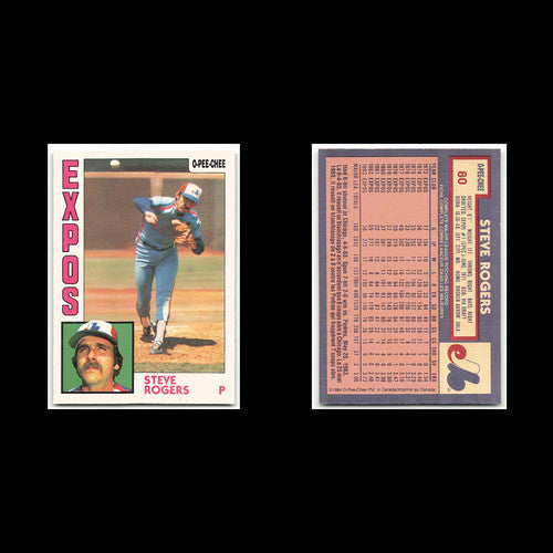 Steve Rogers #8 1984 O-Pee-Chee Montreal Expos Baseball Card MLB NM