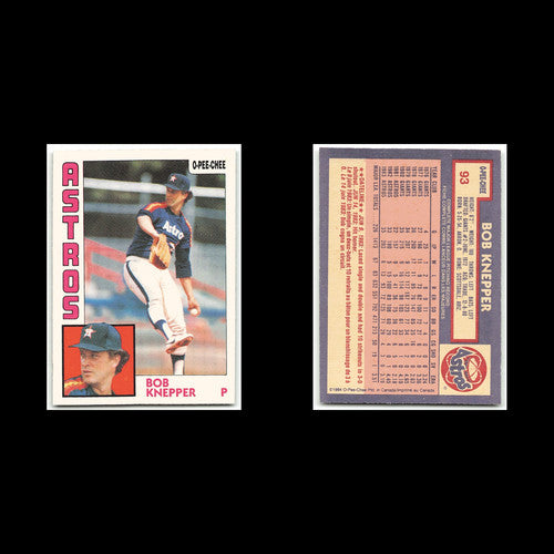 Bob Knepper #93 1984 O-Pee-Chee Houston Astros Baseball Card MLB NM