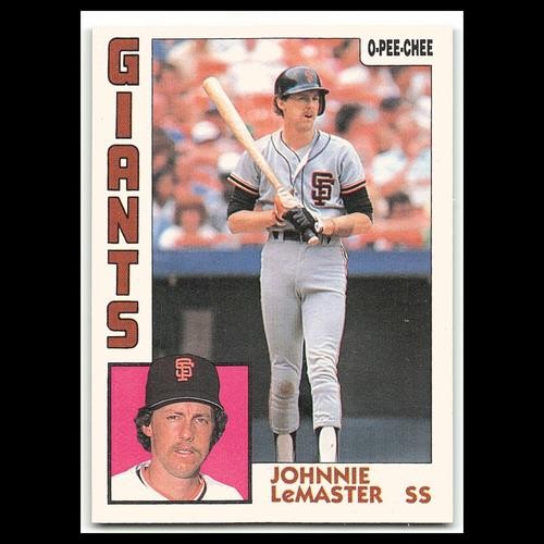 Johnnie LeMaster #107 1984 O-Pee-Chee San Francisco Giants Baseball Card MLB NM