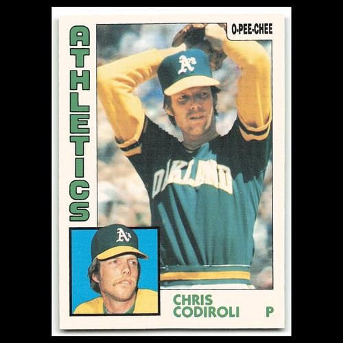 Chris Codiroli #61 1984 O-Pee-Chee Oakland Athletics Baseball Card MLB NM