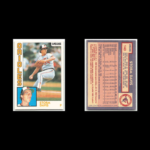 Storm Davis #140 1984 O-Pee-Chee Baltimore Orioles Baseball Card MLB NM