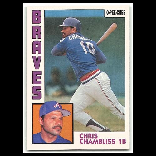 Chris Chambliss #5 1984 O-Pee-Chee Atlanta Braves Baseball Card MLB NM