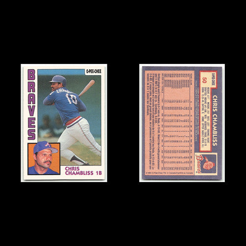 Chris Chambliss #5 1984 O-Pee-Chee Atlanta Braves Baseball Card MLB NM