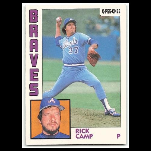 Rick Camp #136 1984 O-Pee-Chee Atlanta Braves Baseball Card MLB NM