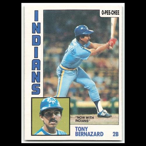 Tony Bernazard #41 1984 O-Pee-Chee Cleveland Indians Baseball Card MLB NM