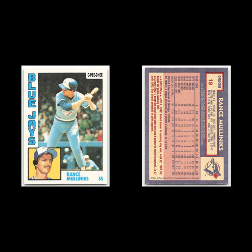 Rance Mulliniks #19 1984 O-Pee-Chee Toronto Blue Jays Baseball Card MLB NM