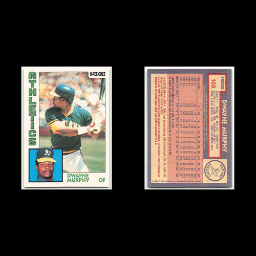 Dwayne Murphy #103 1984 O-Pee-Chee Oakland Athletics Baseball Card MLB NM