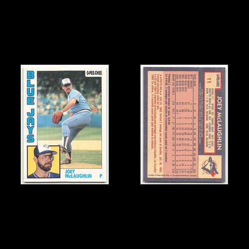 Joey McLaughlin #11 1984 O-Pee-Chee Toronto Blue Jays Baseball Card MLB NM