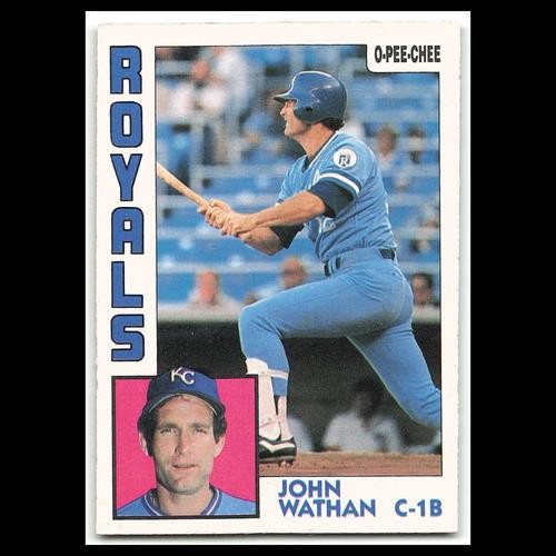John Wathan #72 1984 O-Pee-Chee Kansas City Royals Baseball Card MLB NM