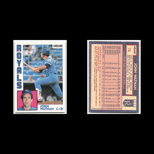 John Wathan #72 1984 O-Pee-Chee Kansas City Royals Baseball Card MLB NM