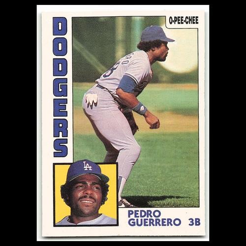 Pedro Guerrero #9 1984 O-Pee-Chee Los Angeles Dodgers Baseball Card MLB NM