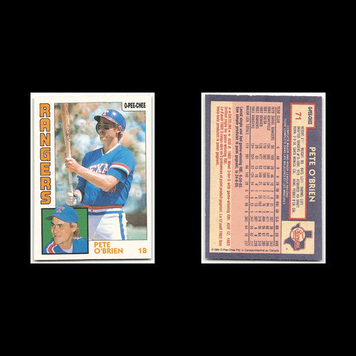 Pete OBrien #71 1984 O-Pee-Chee Texas Rangers Baseball Card MLB NM