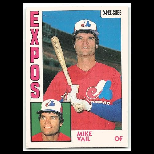 Mike Vail #143 1984 O-Pee-Chee Montreal Expos Baseball Card MLB NM