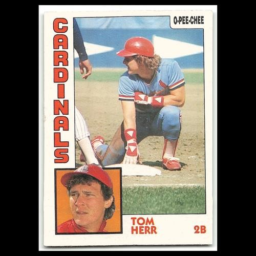 Tom Herr #117 1984 O-Pee-Chee St. Louis Cardinals Baseball Card MLB NM