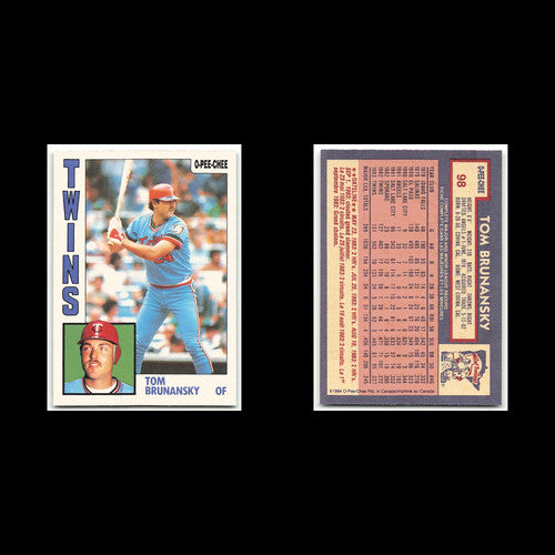 Tom Brunansky #98 1984 O-Pee-Chee Minnesota Twins Baseball Card MLB NM
