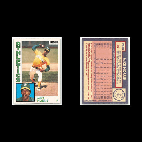 Mike Norris #49 1984 O-Pee-Chee Oakland Athletics Baseball Card MLB NM