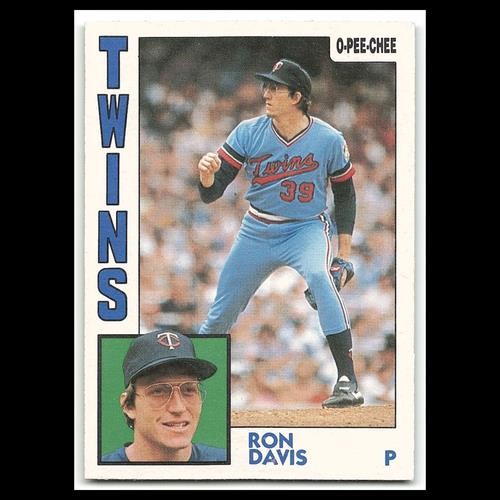 Ron Davis #101 1984 O-Pee-Chee Minnesota Twins Baseball Card MLB NM
