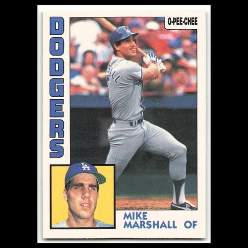 Mike Marshall #52 1984 O-Pee-Chee Los Angeles Dodgers Baseball Card MLB NM