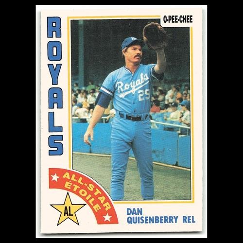 Dan Quisenberry #69 1984 O-Pee-Chee Kansas City Royals Baseball Card MLB NM