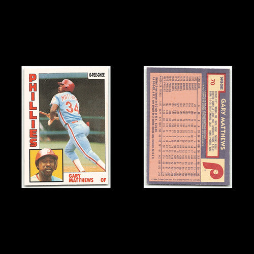 Gary Matthews #7 1984 O-Pee-Chee Philadelphia Phillies Baseball Card MLB NM