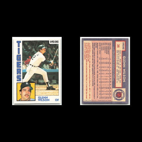 Glenn Wilson #36 1984 O-Pee-Chee Detroit Tigers Baseball Card MLB NM