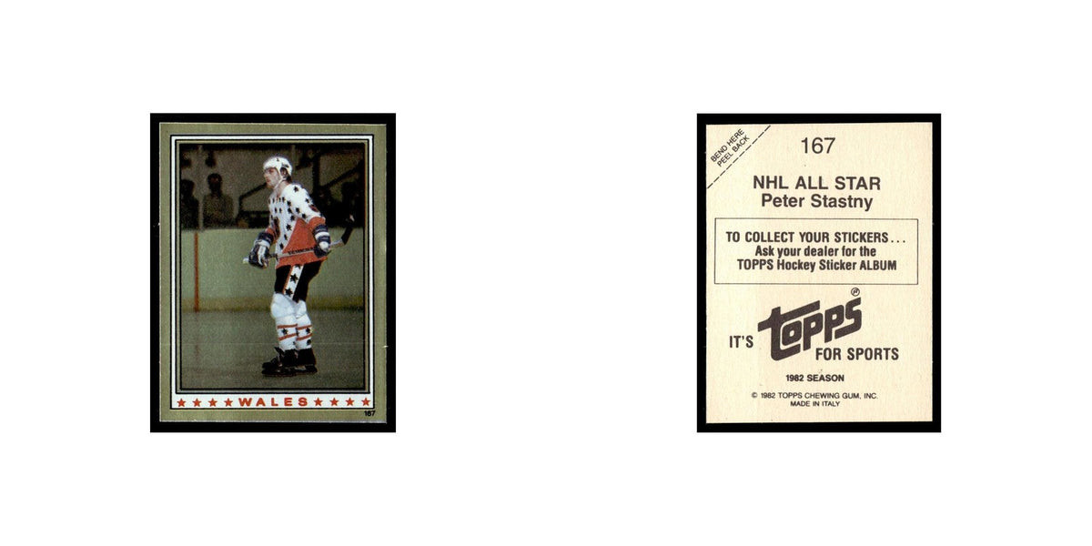 Peter Stastny 1982 Topps Stickers #167 Quebec Nordiques Hockey Card EX