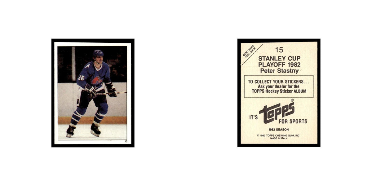 Peter Stastny 1982 Topps Stickers #15 Quebec Nordiques Hockey Card EX