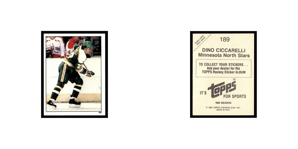 Dino Ciccarelli 1982 Topps Stickers #189 Minnesota North Stars Hockey Card EX